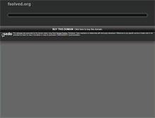 Tablet Screenshot of fsolved.org